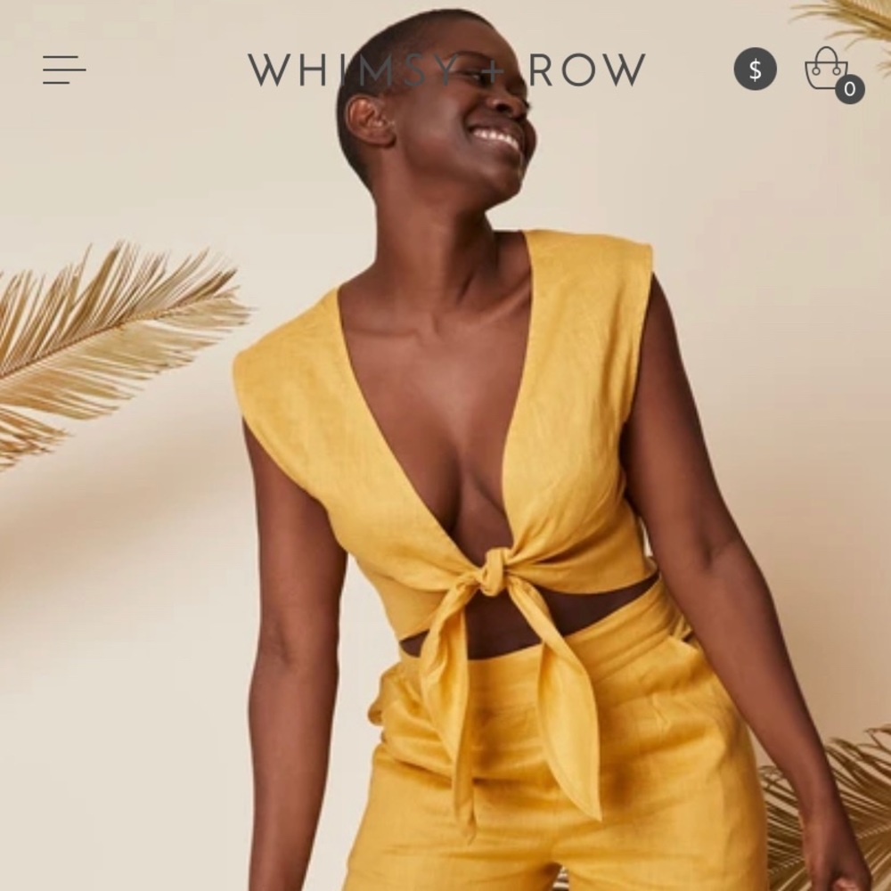 Whimsy + Row Valentina top in Topaz